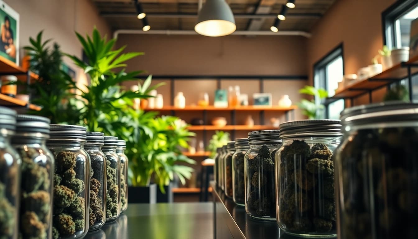Find out where can you buy weed legally in a warm, inviting cannabis dispensary setting.