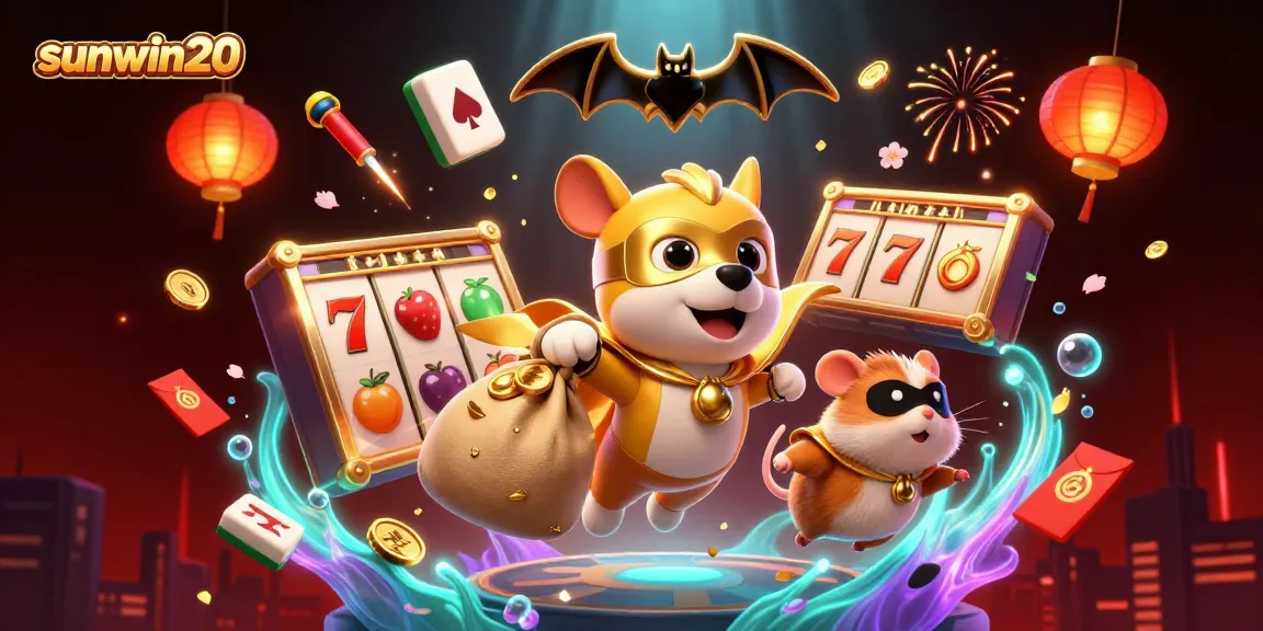 Engage in thrilling casino excitement with sunwin20, featuring fun characters and vibrant game elements.