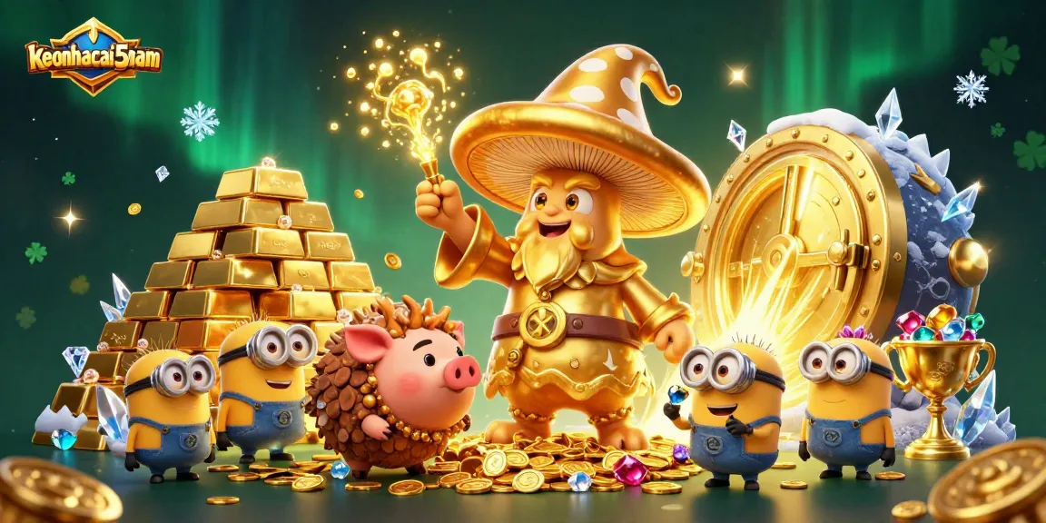Win big with keonhacai5nam while channeling magic in a treasure-filled casino scene