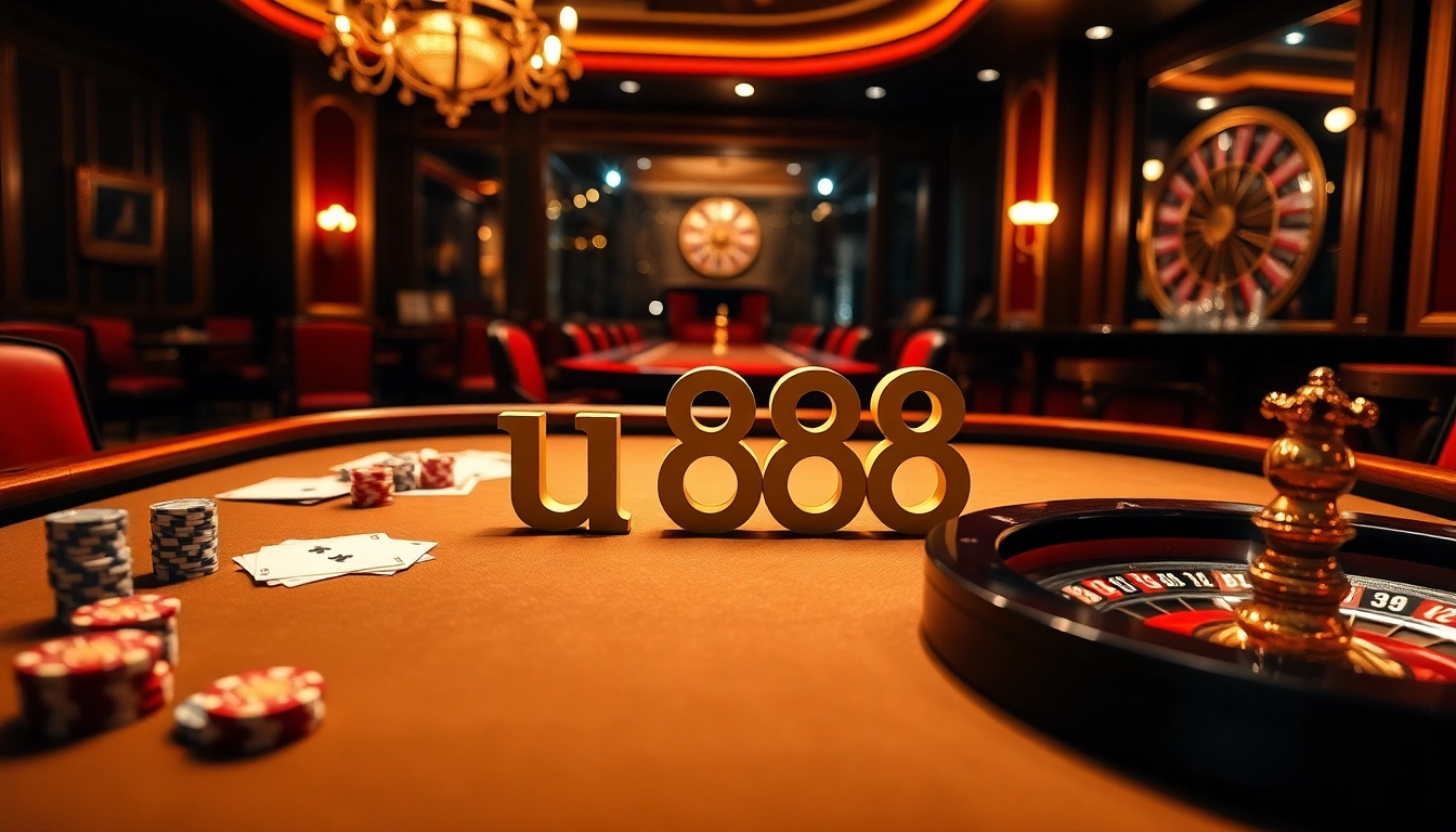 Experience thrilling gameplay at u888 online casino with an elegant poker setting.