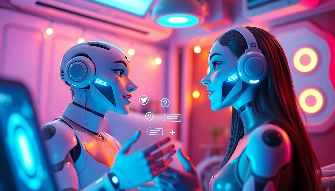 Engaging scene of character ai nsfw interaction in a cozy fantasy room with high-tech elements.